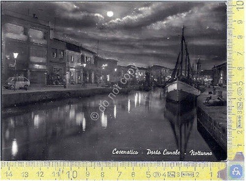 Cesenatico - Porto canale - Notturno - 1962 - Cartolina …