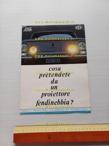 CEV catalogo proiettori fendinebbia JOD-LINE 1971 depliant originale
