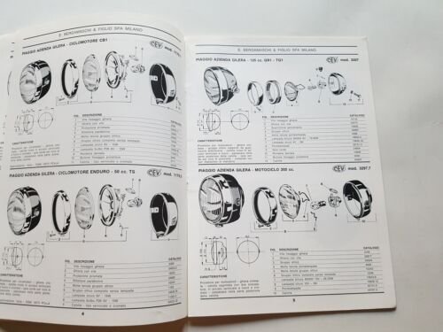 CEV catalogo ricambi originali elettrici Piaggio originale