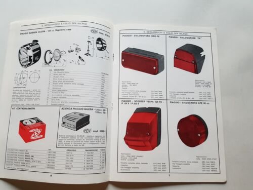 CEV catalogo ricambi originali elettrici Piaggio originale