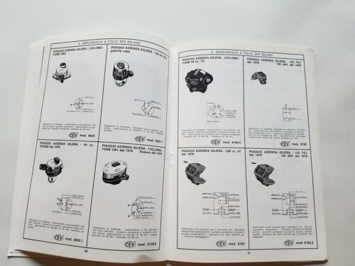 CEV catalogo ricambi originali elettrici Piaggio originale