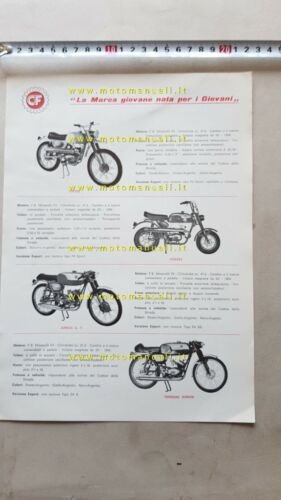 CF ciclomotori produzione modelli anni 60 depliant originale brochure prospekt