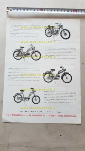 CF ciclomotori produzione modelli anni 60 depliant originale brochure prospekt