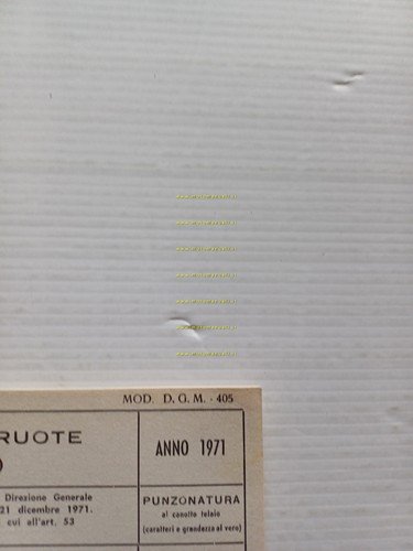 CF Rocket 50 1971 Facsimile originale scheda omologazione DGM Motorizzazione