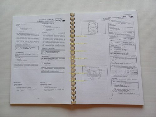 CH Racing WXE - WSM 125 manuale officina motore Yamaha …