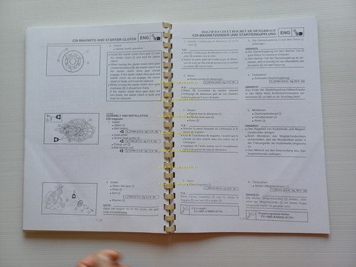 CH Racing WXE - WSM 125 manuale officina motore Yamaha …