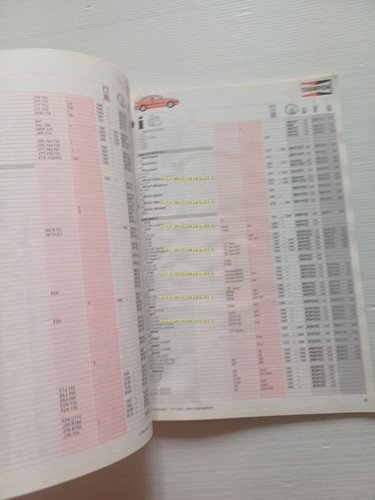 Champion guida applicazione candele auto 1992-93 manuale tabelle conversione