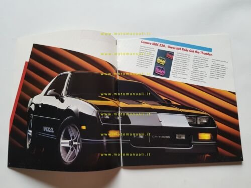 Chevrolet Camaro IROC Z28 Berlinetta Sport Coupè 1986 depliant originale …