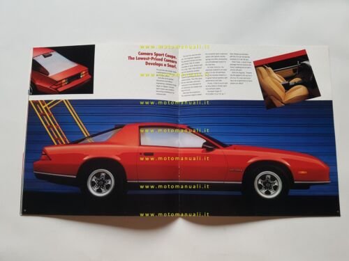 Chevrolet Camaro IROC Z28 Berlinetta Sport Coupè 1986 depliant originale …