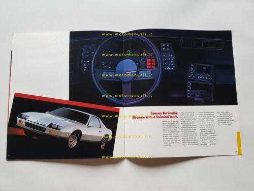 Chevrolet Camaro IROC Z28 Berlinetta Sport Coupè 1986 depliant originale …