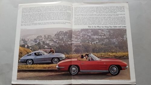 Chevrolet Corvette Sting Ray 1964 USA depliant originale brochure