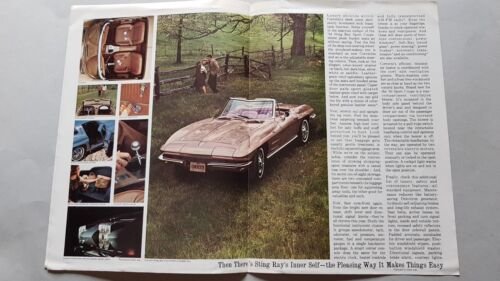 Chevrolet Corvette Sting Ray 1964 USA depliant originale brochure