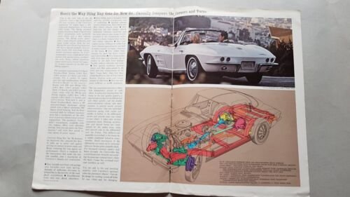 Chevrolet Corvette Sting Ray 1964 USA depliant originale brochure
