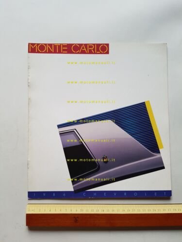 Chevrolet Monte Carlo Sport Coupè - SS 1986 depliant brochure …