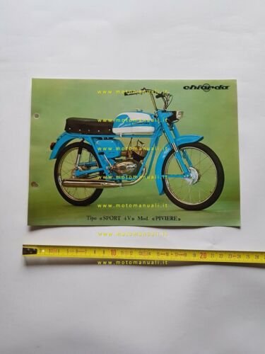 Chiorda 50 4V Sport Piviere 1969 depliant ITALIANO originale brochure