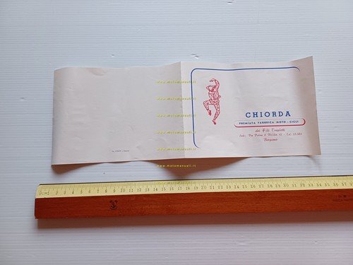 Chiorda Arlecchino 50 4T Motore Somaschini Ultra depliant italiano originale