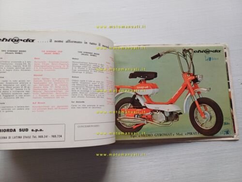 Chiorda produzione modelli ciclomotori biciclette 1969 depliant originale