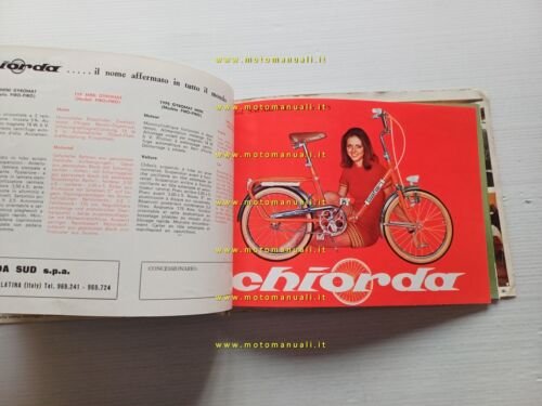 Chiorda produzione modelli ciclomotori biciclette 1969 depliant originale