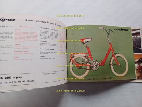 Chiorda produzione modelli ciclomotori biciclette 1969 depliant originale
