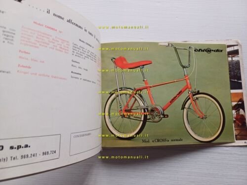 Chiorda produzione modelli ciclomotori biciclette 1969 depliant originale