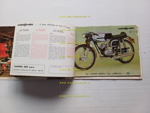Chiorda produzione modelli ciclomotori biciclette 1969 depliant originale