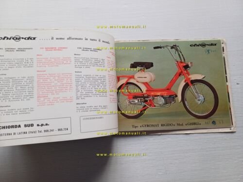 Chiorda produzione modelli ciclomotori biciclette 1969 depliant originale