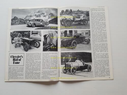 Chrysler produzione tutti marchi 1972 depliant originale inglese