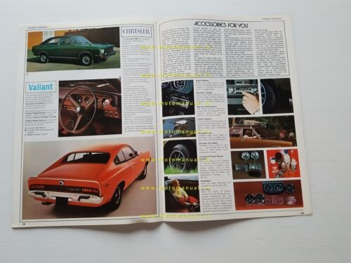 Chrysler produzione tutti marchi 1972 depliant originale inglese