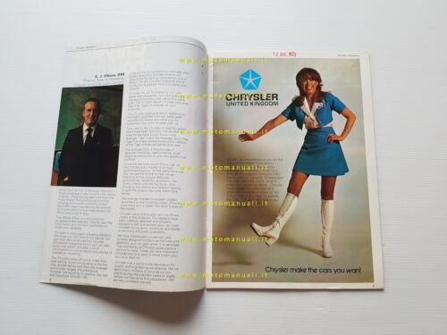 Chrysler produzione tutti marchi 1972 depliant originale inglese