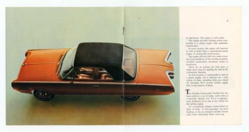 Chrysler Turbine Prototipo 1964 depliant epoca originale brochure