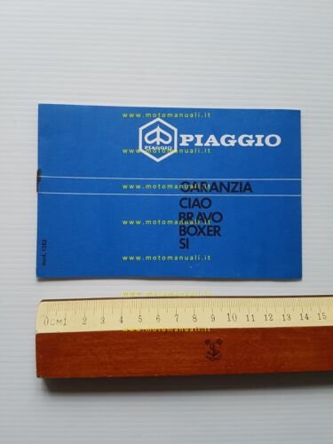 Ciao Bravo Boxer SI anni '80 libretto tessera garanzia originale …