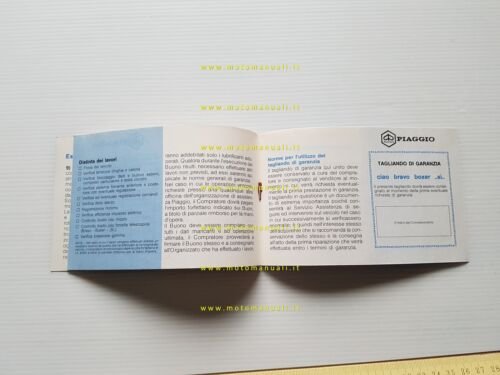 Ciao Bravo Boxer SI anni '80 libretto tessera garanzia originale …