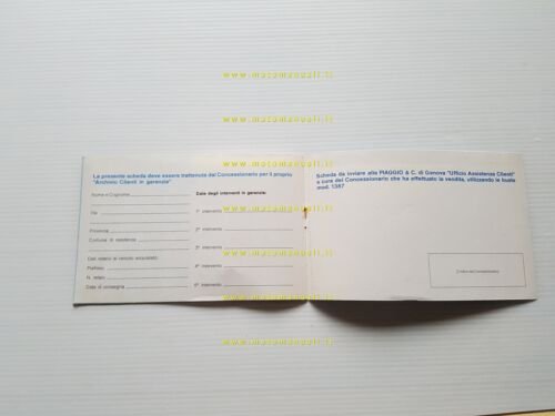 Ciao Bravo Boxer SI anni '80 libretto tessera garanzia originale …