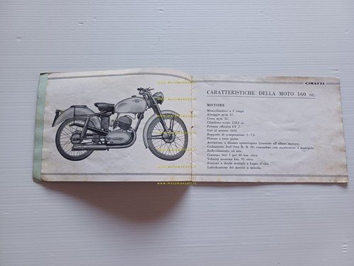 Cimatti 160 1953 circa manuale uso manutenzione italiano originale