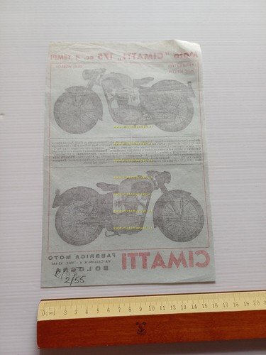Cimatti 175 4T 1955 depliant ITALIANO originale