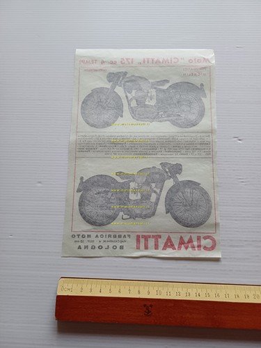 Cimatti 175 4T 1955 depliant ITALIANO originale