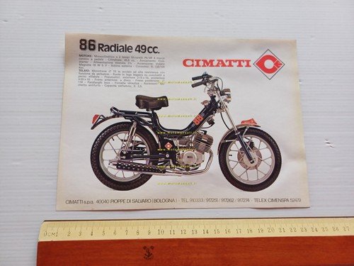 Cimatti 49 86 radiale 1978 depliant italiano tubone