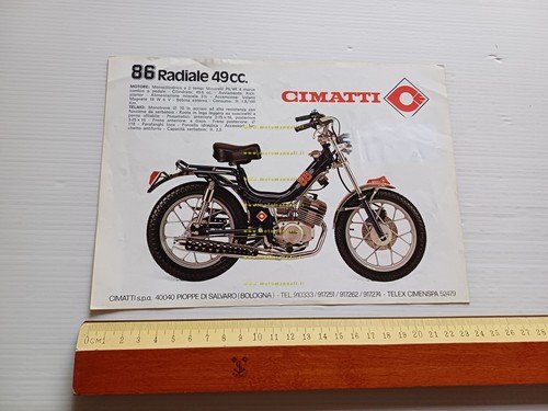 Cimatti 49 86 radiale 1978 depliant italiano tubone