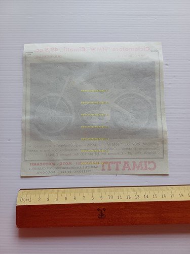 Cimatti 49 motore HMW anni 50 depliant ITALIANO originale
