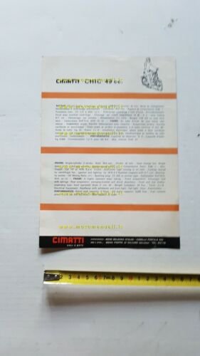 Cimatti 50 Chic depliant ciclomotore anni 70 originale brochure