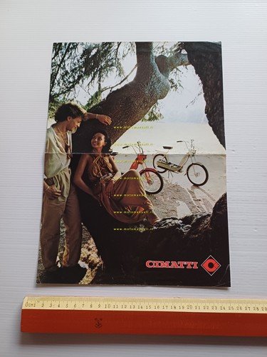 Cimatti 50 gamma produzione ciclomotori anni 70 depliant italiano originale