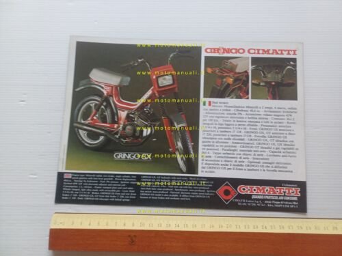 Cimatti 50 Gringo GT - Gringo GX tubone 1983 depliant …