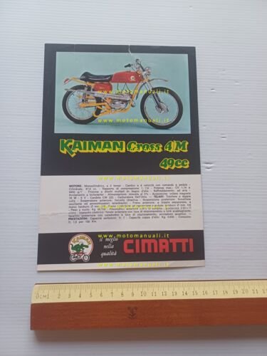 Cimatti 50 Kaiman Cross 4M 1970 depliant italiano originale