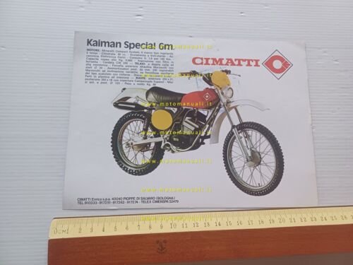 Cimatti 50 Kaiman Special 6M 1977 depliant italiano originale