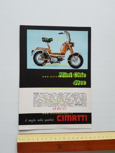 Cimatti 50 Mini Chic 1971 depliant ITALIANO originale
