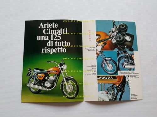 Cimatti Ariete 125 1972 depliant ITALIANO originale brochure