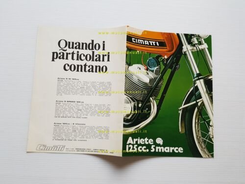Cimatti Ariete 125 1972 depliant ITALIANO originale brochure
