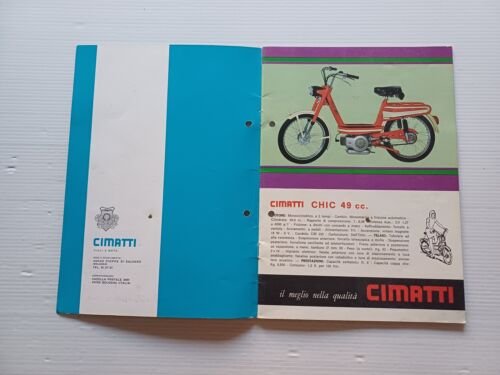 Cimatti catalogo produzione ciclomotori anni 60-70 depliant originale italiano
