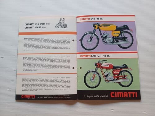Cimatti catalogo produzione ciclomotori anni 60-70 depliant originale italiano