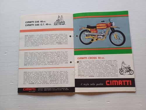Cimatti catalogo produzione ciclomotori anni 60-70 depliant originale italiano